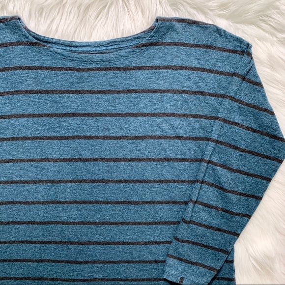 SOLD-Eileen Fisher Organic Cotton Striped Tee - Picture 6 of 8